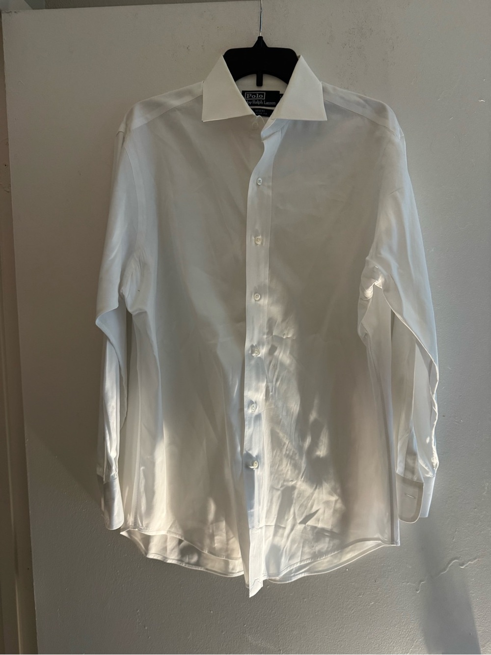 Polo by Ralph Lauren White Men's Dress Shirt - Point Collar Size M